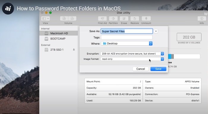 Mac OS Password Protect the Folder