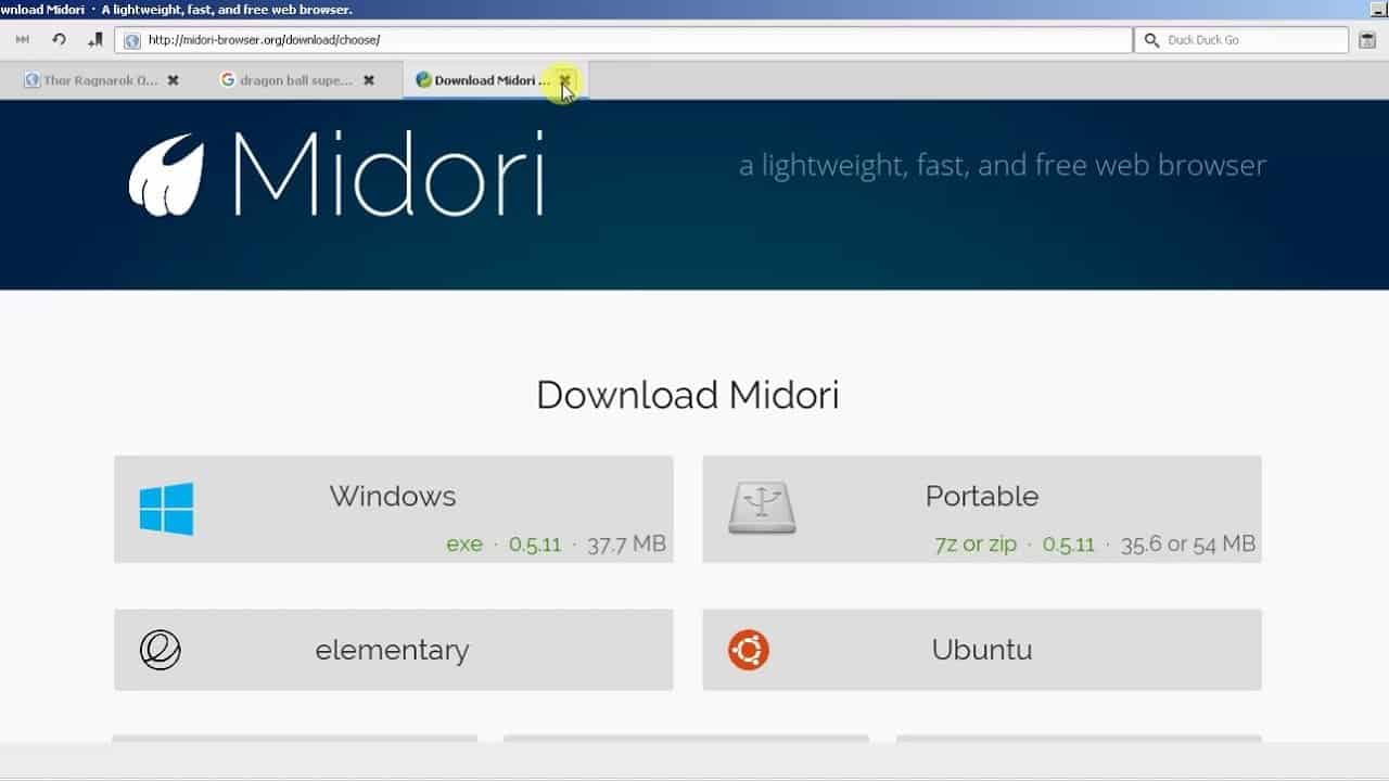 Midori Web Browsers For Windows