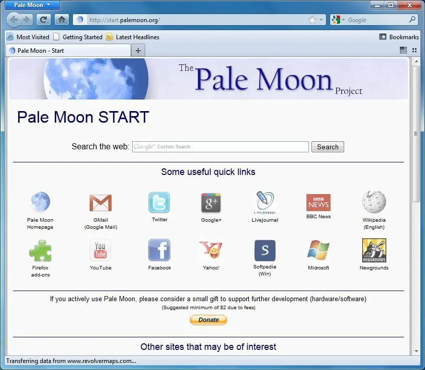 Pale Moon Browser