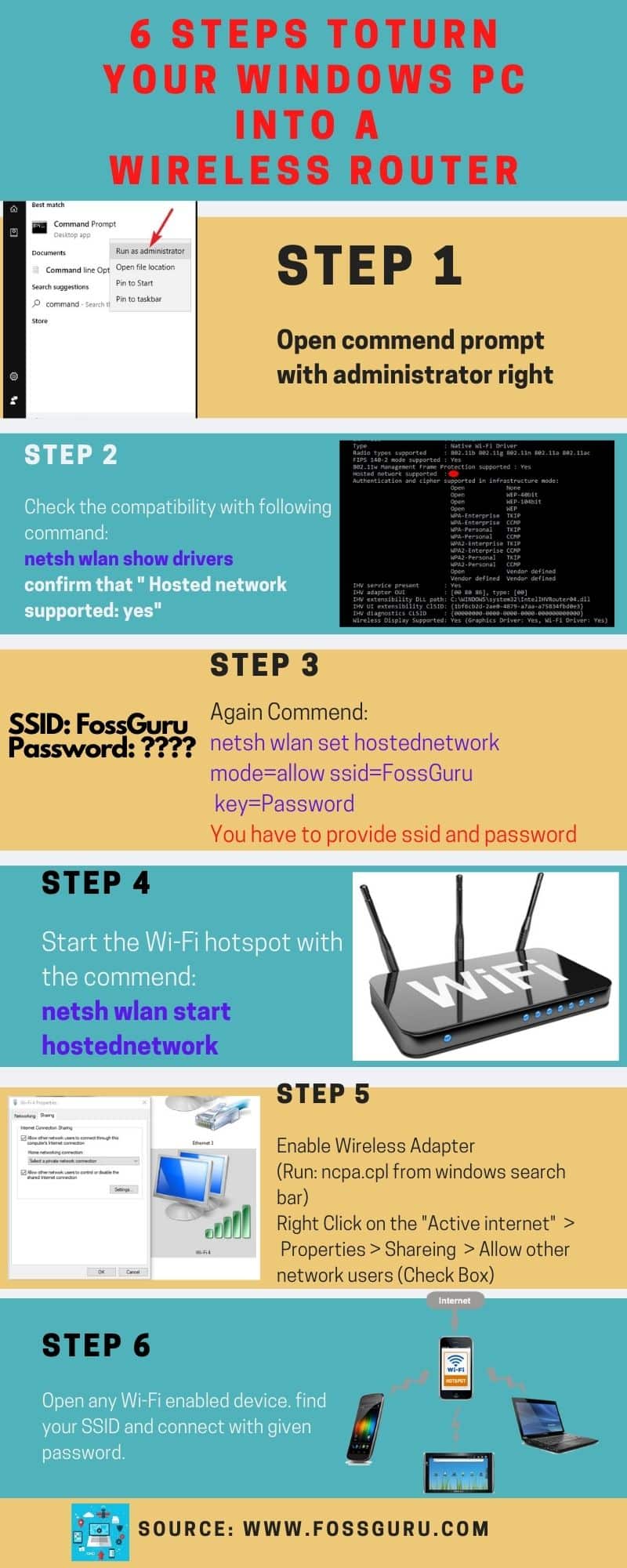 Turn your Windows 10 PC to Hotspot Router