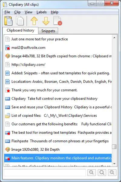 Clipdiary Clipboard Manager Windows 10