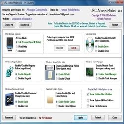 URC Access Modes USB Port Lock Software