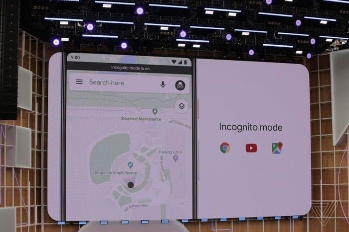Google Maps is with incognito mode