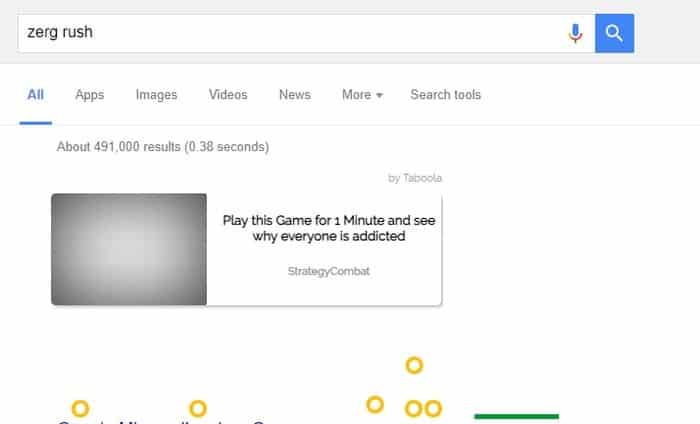 Google Hidden Game Zerg Rush
