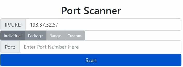 WhatIsMyIp Port Scanner
