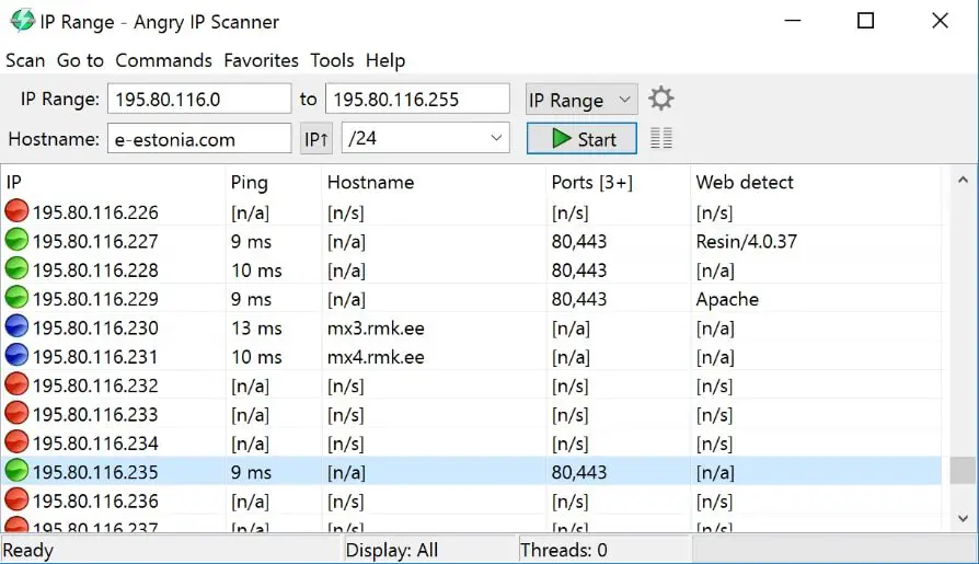 Windows Port Checker Angry IP Scanner