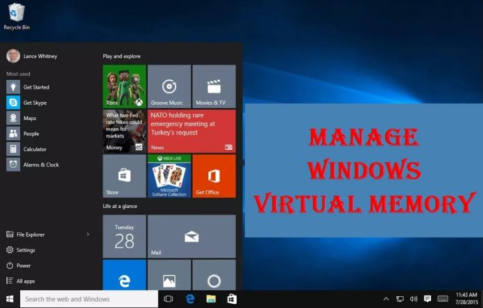How To Manage Windows Virtual Memory from Setting
