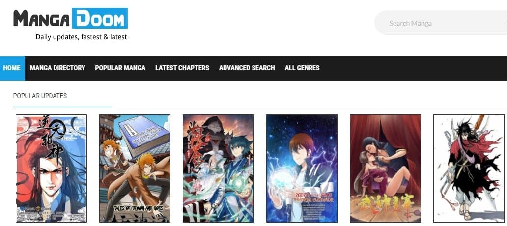 best Free manga website Manga Doom