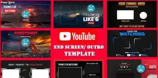 Free YouTube End Screen Template Outro Makers