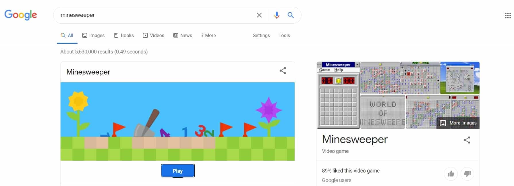 Minesweeper Windows game