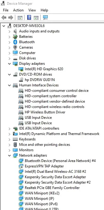 Device Manager to update video card driver.