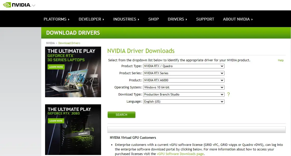 Nvidia Graphics Driver Update