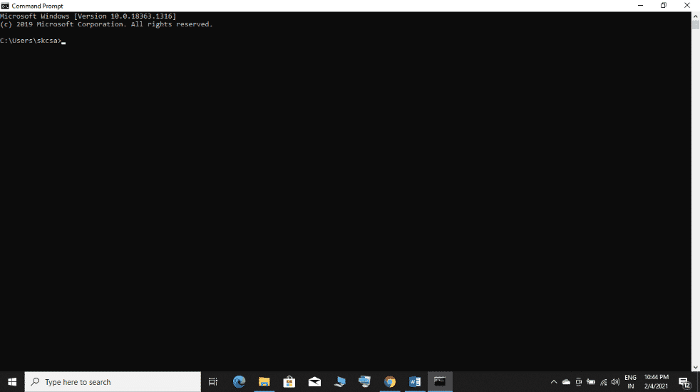 Command Prompt screen will popup Run DISM in Windows