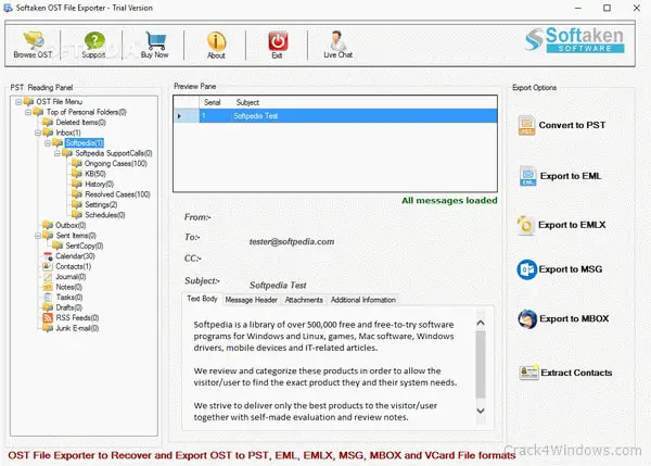 Softaken OST File Exporter