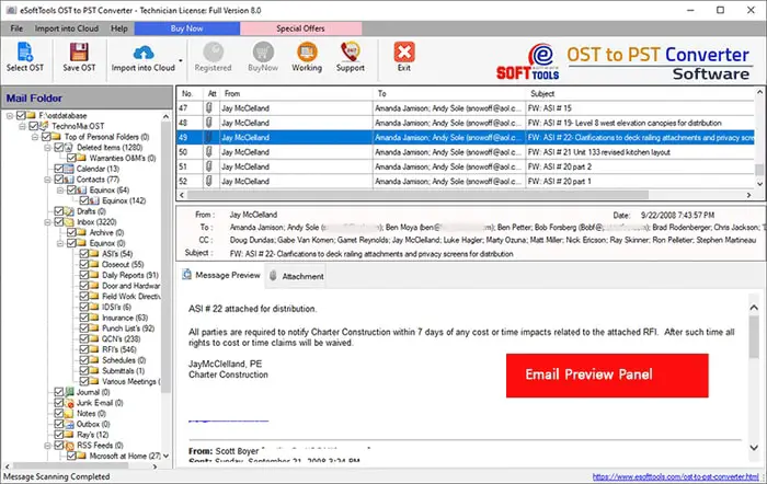 eSoftTools OST to PST Converter