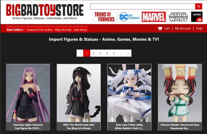 BigBadToyStore is a leading seller of anime and comic-related products in America.