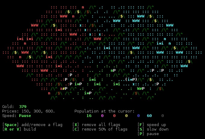 Curse of War best ASCII Games for Linux