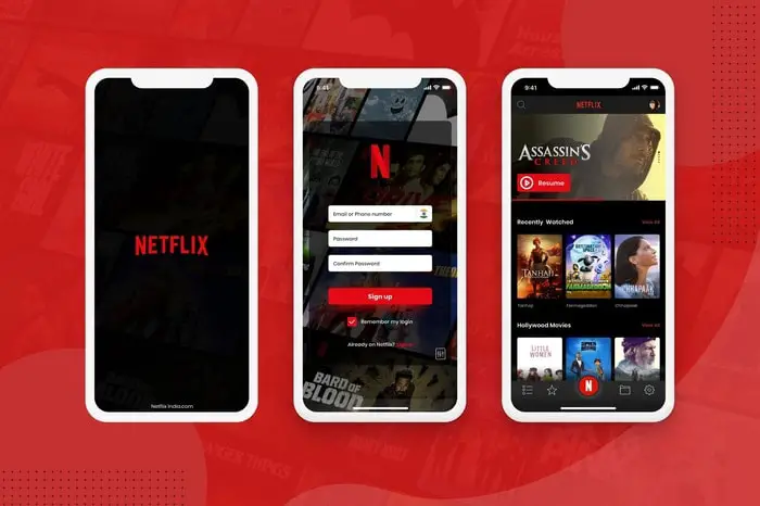 Netflix movie streaming app