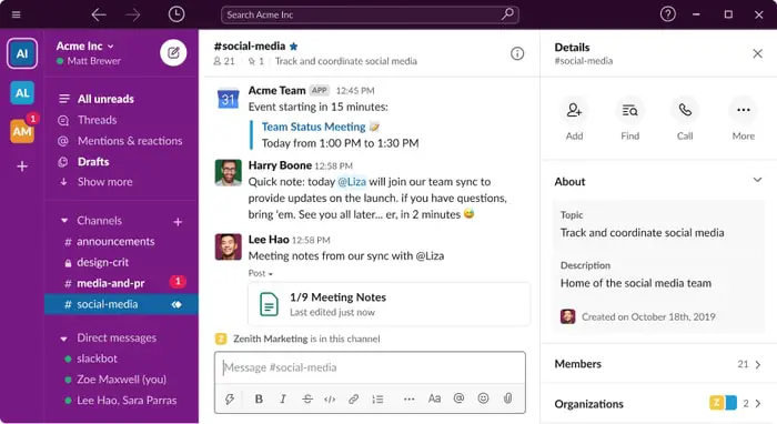 slack for the perfect manager