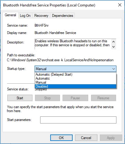 Disabling unnecessary service for windows 10 taskbar unresponsive