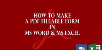 How to Make a PDF Fillable form in MS Word and MS Excel