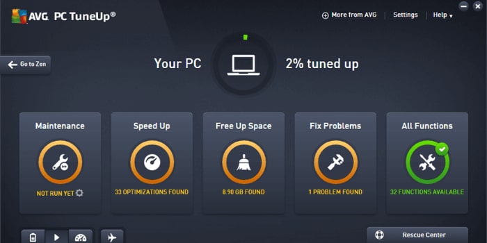 AVG Tuneup Junk File Cleaners