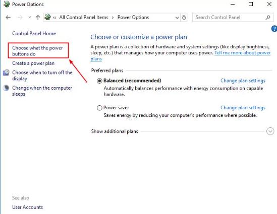 How to Fix Laptop Stuck on Restarting on Windows-Select Choose what the power buttons do
