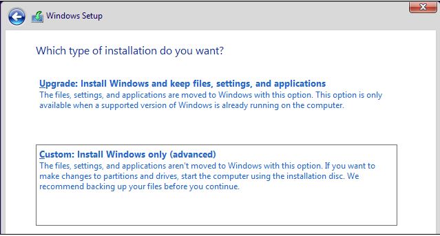 Microsoft Family Safety Not workin-Select the type of installation you want