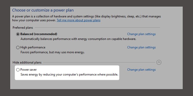 PC Optimization Tips to Optimize Windows 10-Choose or customize a power plan