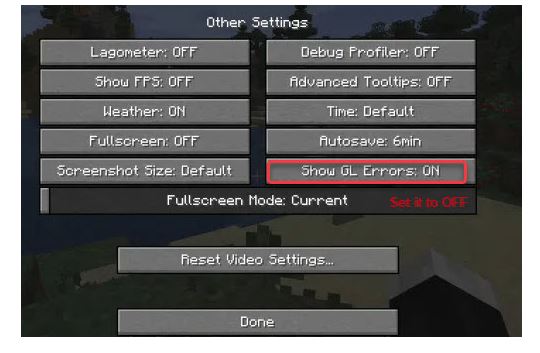 Another easy solution to fix OpenGL Error 1282 is to turn off show GL errors. Follow the instruction to do so
