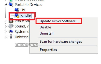 Update Kindle Driver