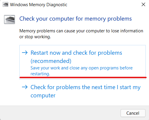 Check your computer for memory problems