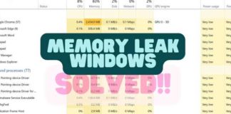 How To Solve Memory Leak Windows 10 And 11 Quickly