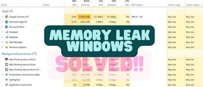 How To Solve Memory Leak Windows 10 And 11 Quickly
