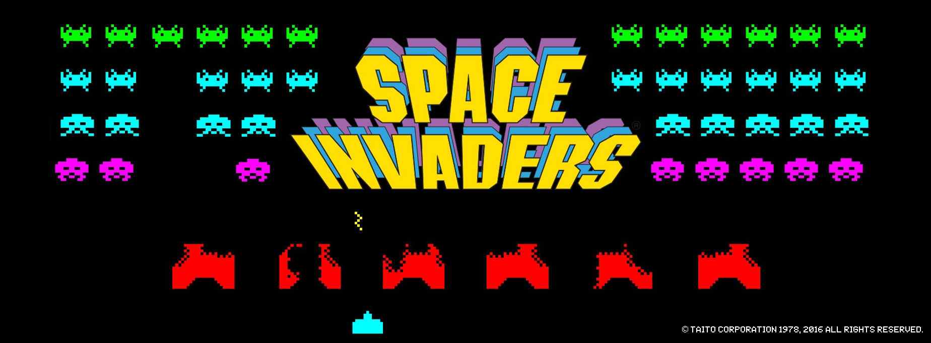 Space invaders' pixel art