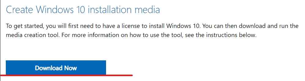 Windows installation media