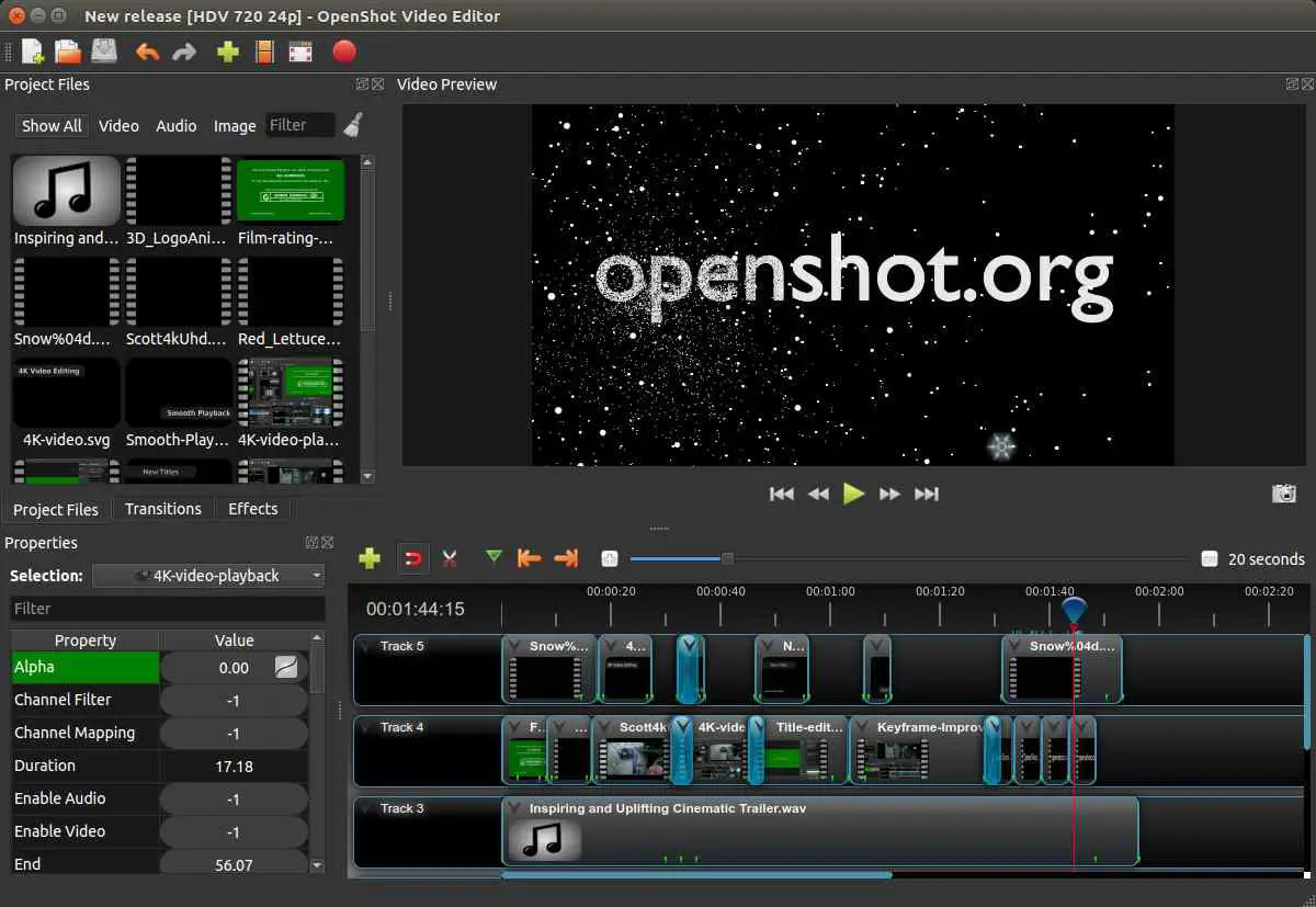 If you want a tool that is easy to use and can help you make your videos, then OpenShot is the best choice.