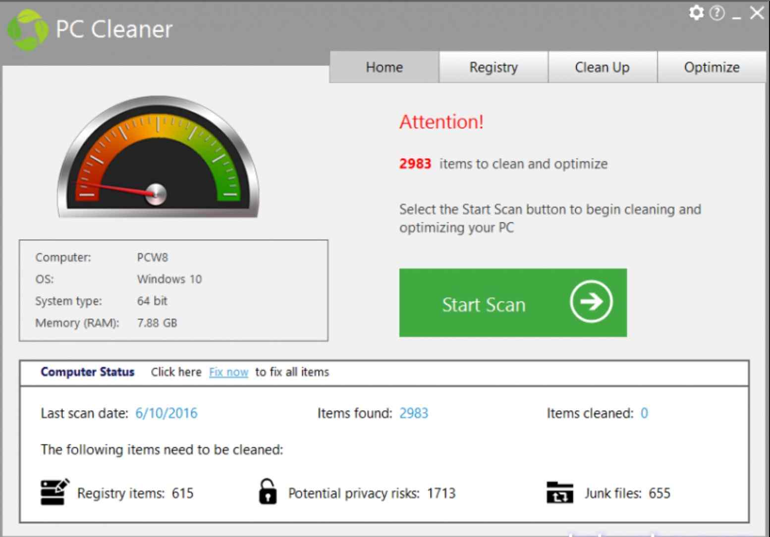 PC cleaner cleans all the bloatware that clots your PC’s speed over time.
