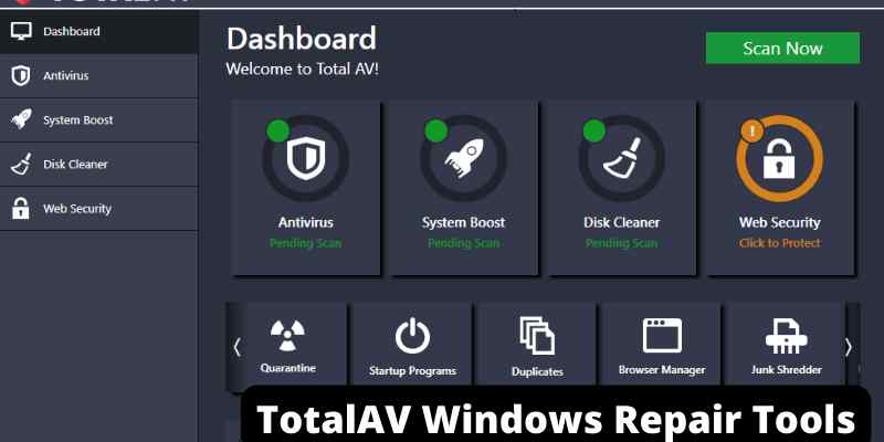 TotalAV Windows Repair Tools