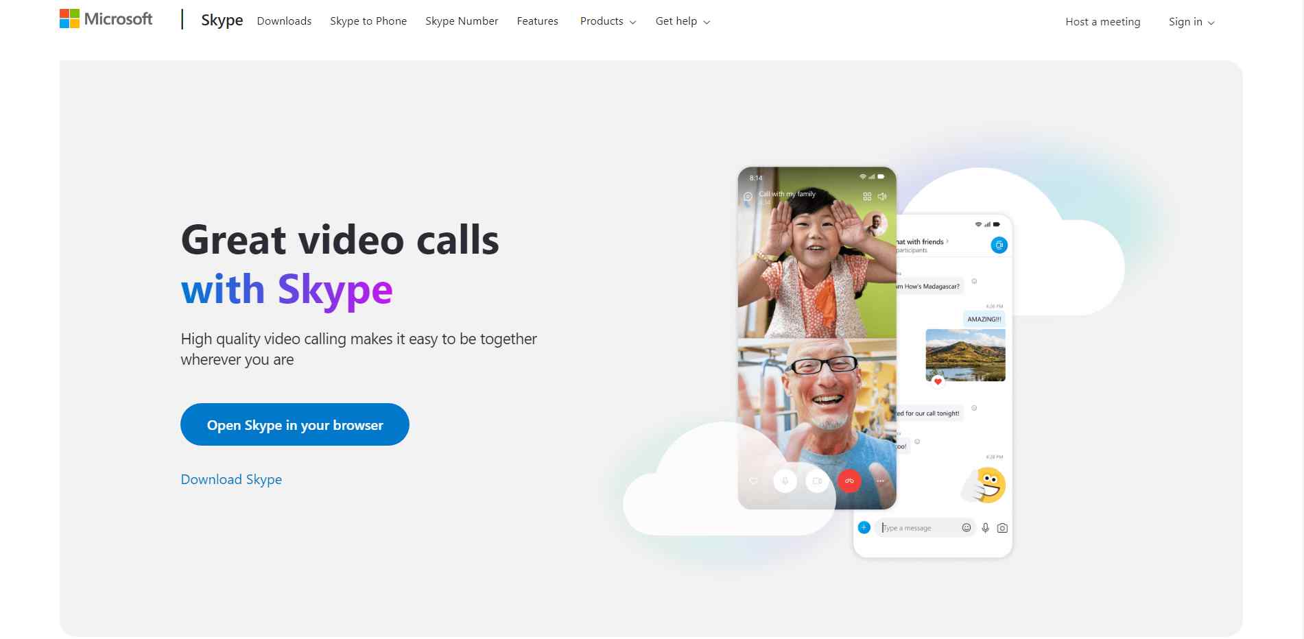 Skype calling app