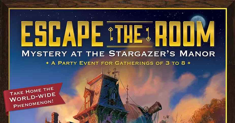 Escape the Room: Mystery at the Stargazer’s Manor is a game designed for 3-8 players and takes around 1-2 hours to complete.