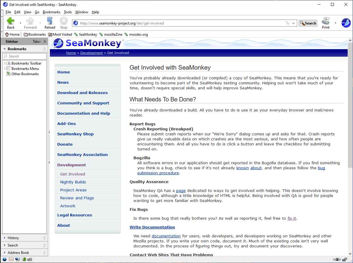 The Mozilla Foundation made SeaMonkey a popular open-source web browser and full internet suite.
