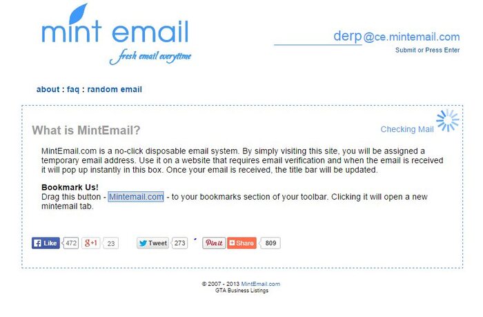 MintEmail Fake Email Generators