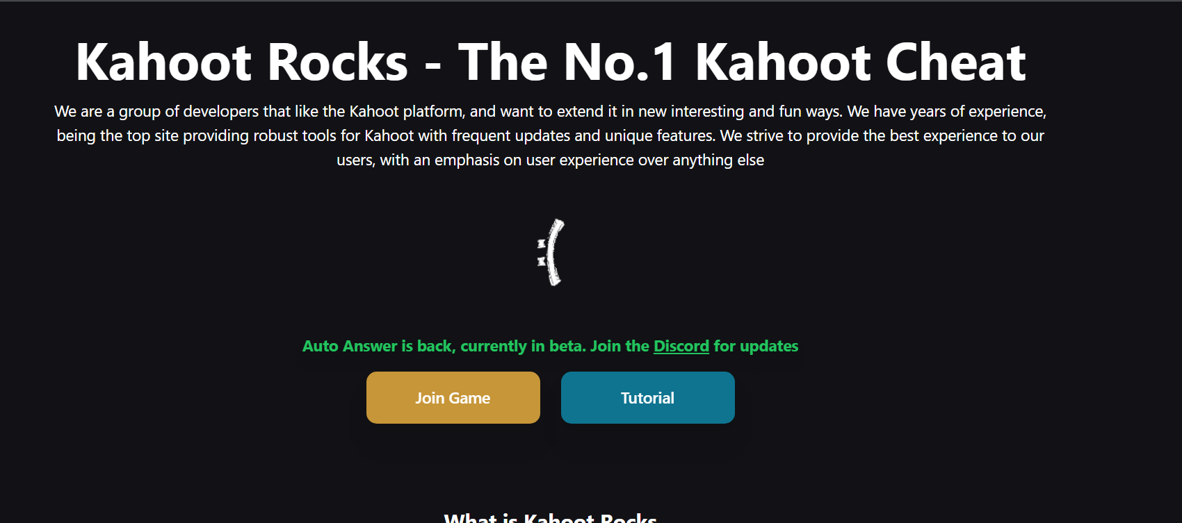 Kahoot.rocks is a website that provides a third-party tool for interacting with Kahoot quizzes.
