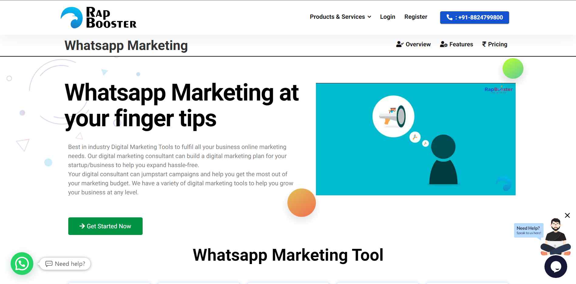 RapBooster Pro is cutting-edge marketing software for WhatsApp that helps businesses communicate with customers quickly and effectively.