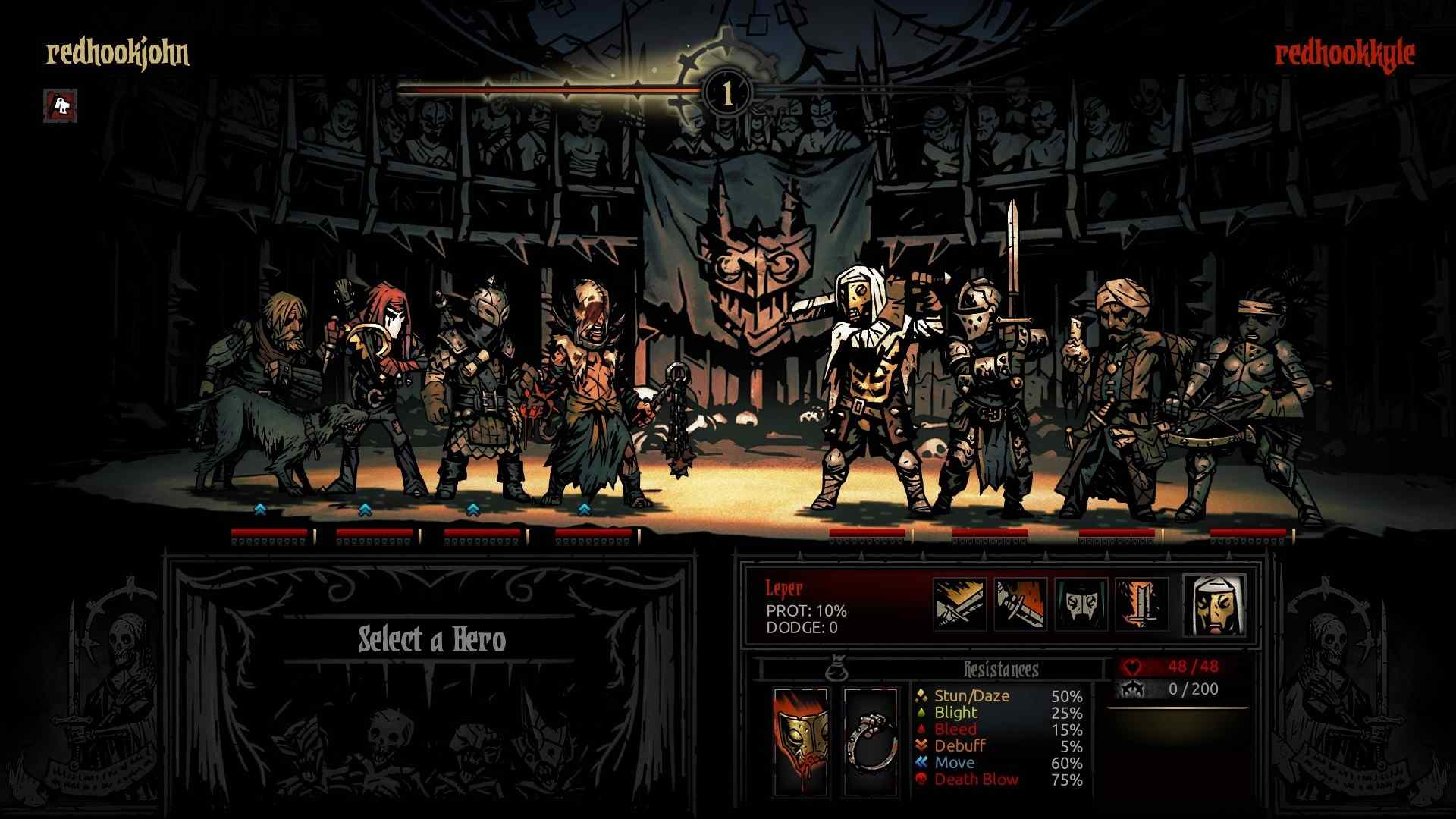 Darkest Dungeon also has an exciting style of dark and gritty art.