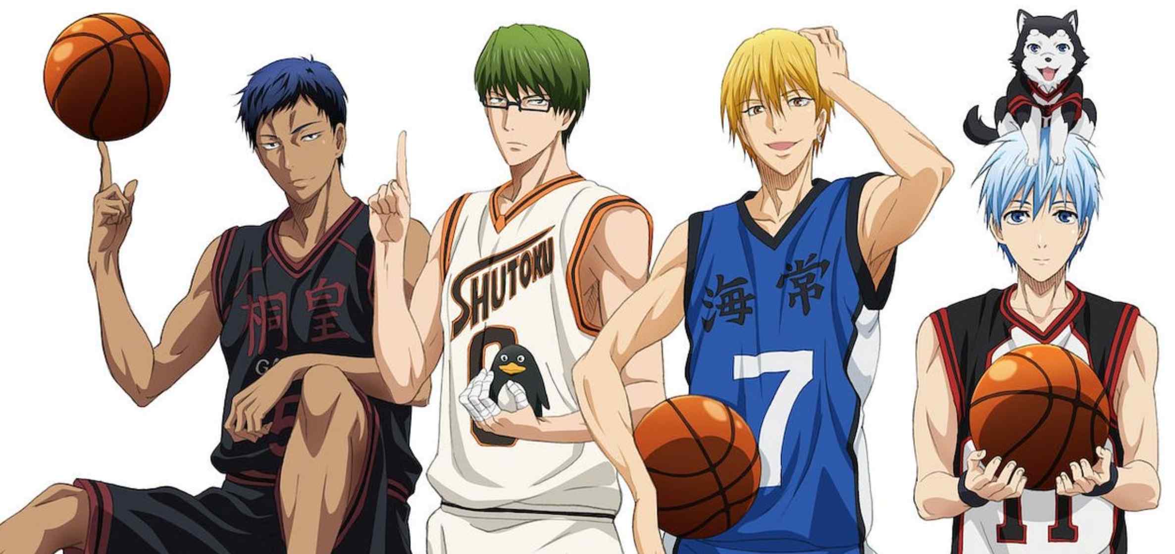 Experience the intense basketball action and teamwork in 'Kuroko's Basketball' anime as skilled players strive for victory on the court.