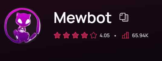 Mewbot is a Discord bot that helps you keep track of your Pokemon collection.