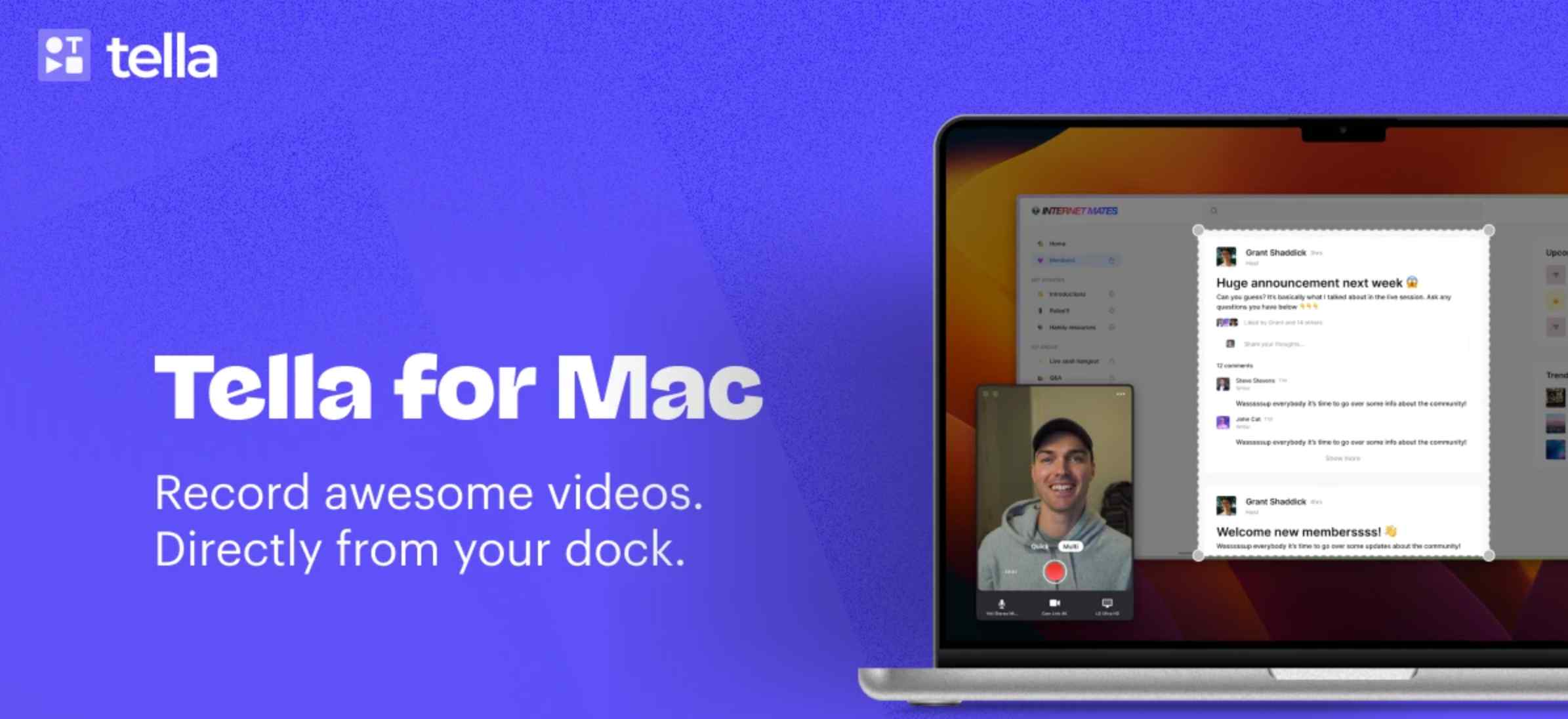 Tella is a powerful video-capturing tool for Mac users.